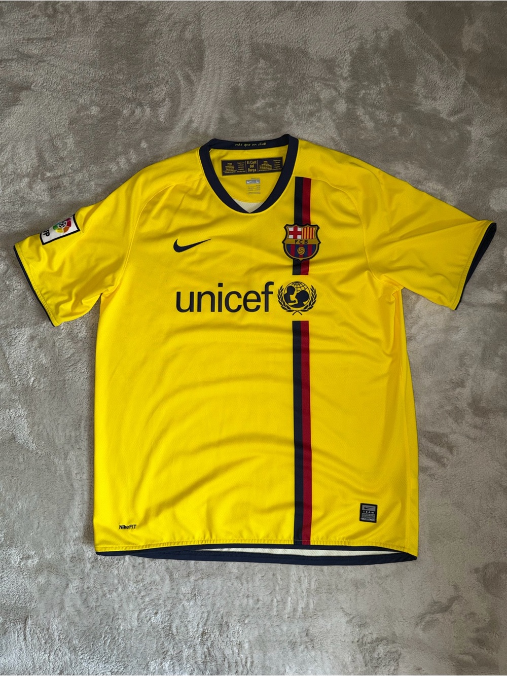 BARCELONA 2008 2009 2010 AWAY FOOTBALL SHIRT SOCCER JERSEY NIKE 286787-760 sz L